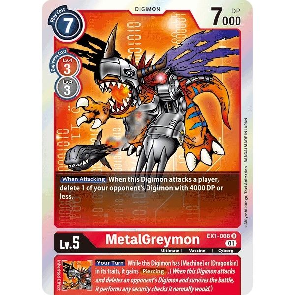 Image for MetalGreymon (EX1-008 R) (EX01) - Digimon Card Game