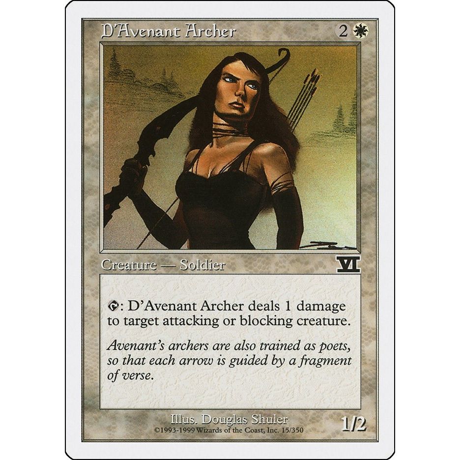 Image for D'Avenant Archer (15) (6ED) - Magic: The Gathering