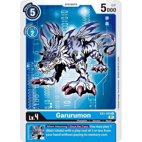 Image for Garurumon (EX1-015 U) (EX01) - Digimon Card Game