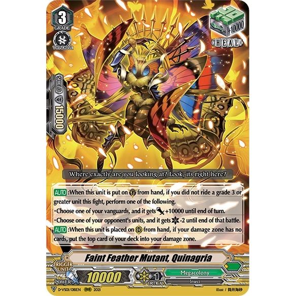 Image for Faint Feather Mutant, Quinagria (D-VS01/081EN) (D-VS01) - Cardfight Vanguard