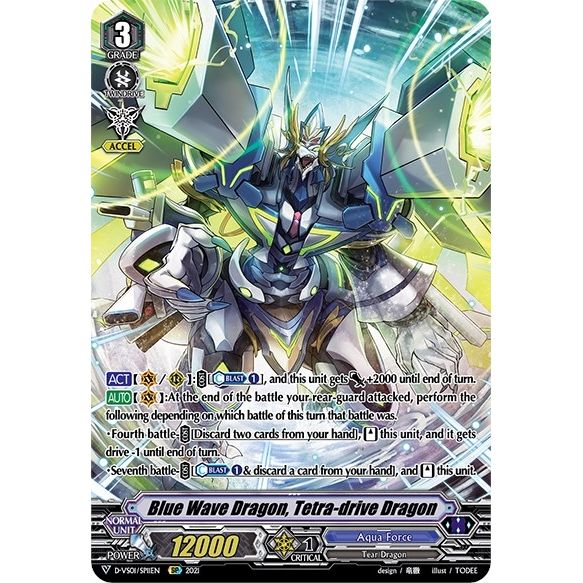 Image for Blue Wave Dragon, Tetra-drive Dragon (SP) (D-VS01/SP11EN) (D-VS01) - Cardfight Vanguard
