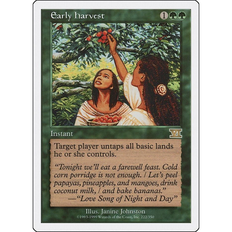 Image for Early Harvest (222) (6ED) - Magic: The Gathering