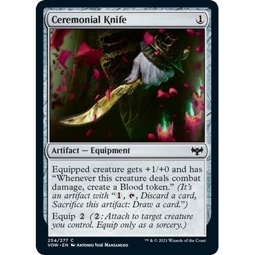Image for Ceremonial Knife (254) (VOW) - Magic: The Gathering