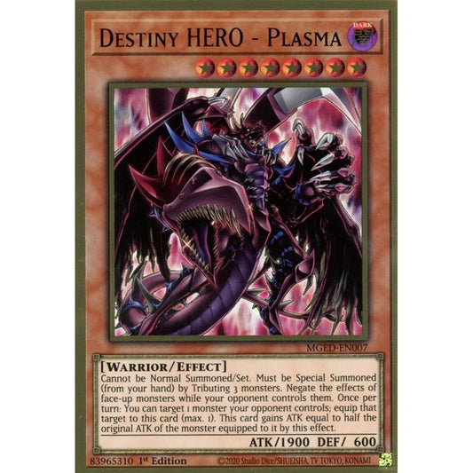 Image for Destiny HERO - Plasma (MGED-EN007) (MGED) - YuGiOh
