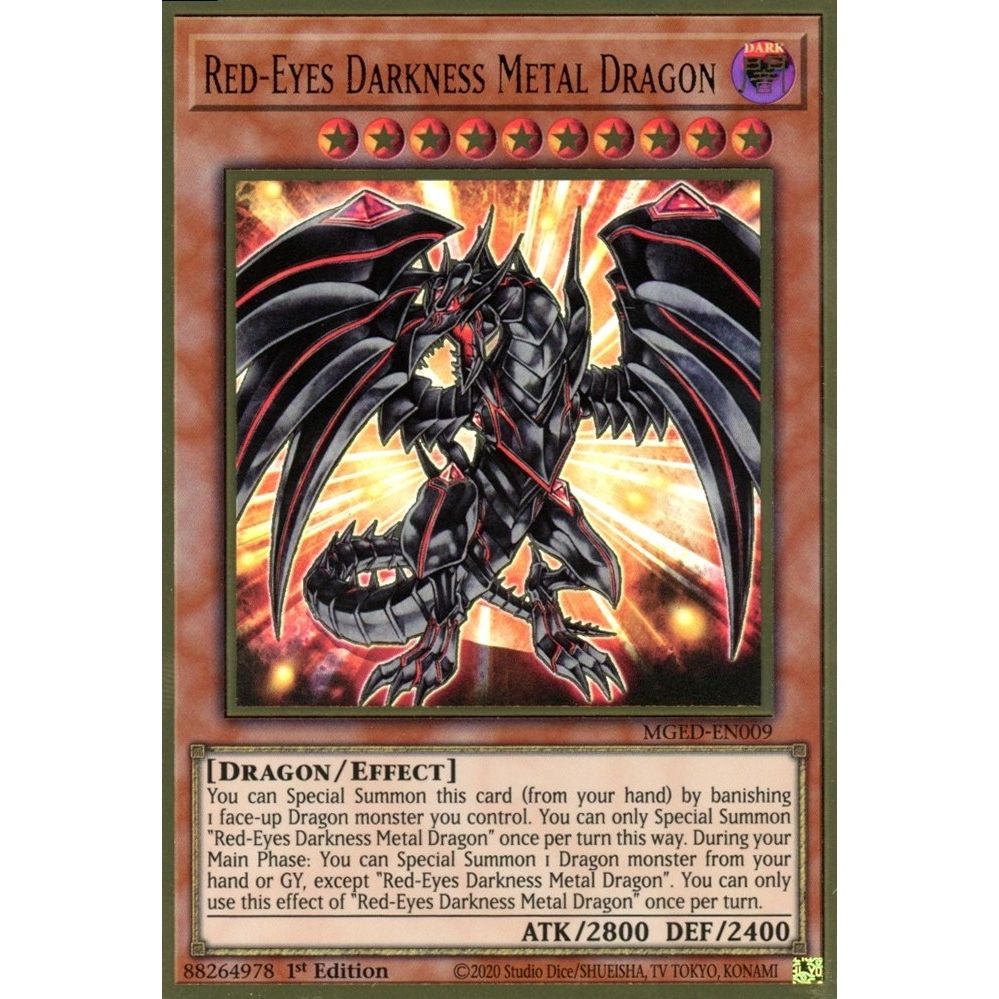 Image for Red-Eyes Darkness Metal Dragon (MGED-EN009) (MGED) - YuGiOh