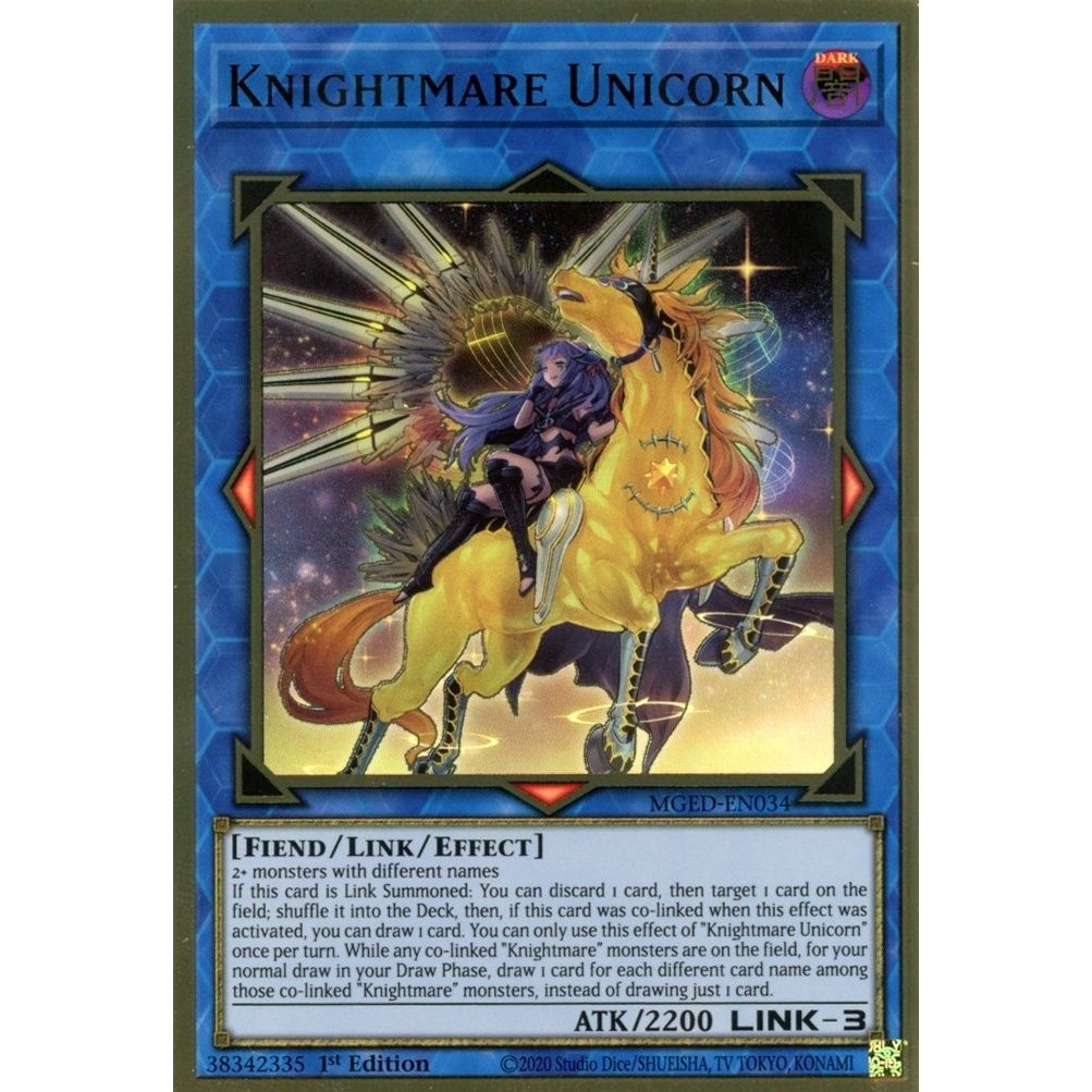 Image for Knightmare Unicorn (Alternate Art) (MGED-EN034) (MGED) - YuGiOh