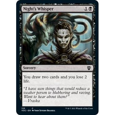 Image for Night's Whisper (133) (VOC) - Magic: The Gathering