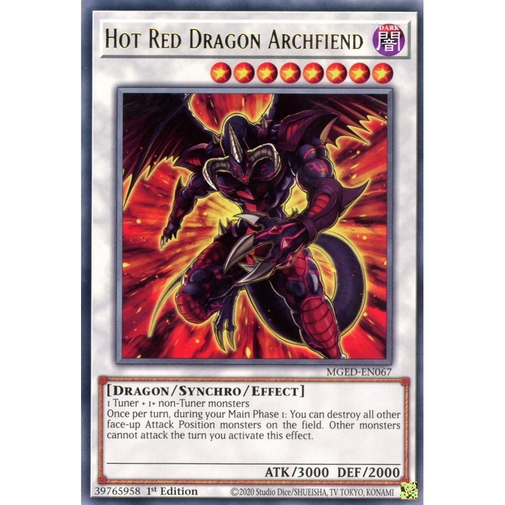 Image for Hot Red Dragon Archfiend (MGED-EN067) (MGED) - YuGiOh