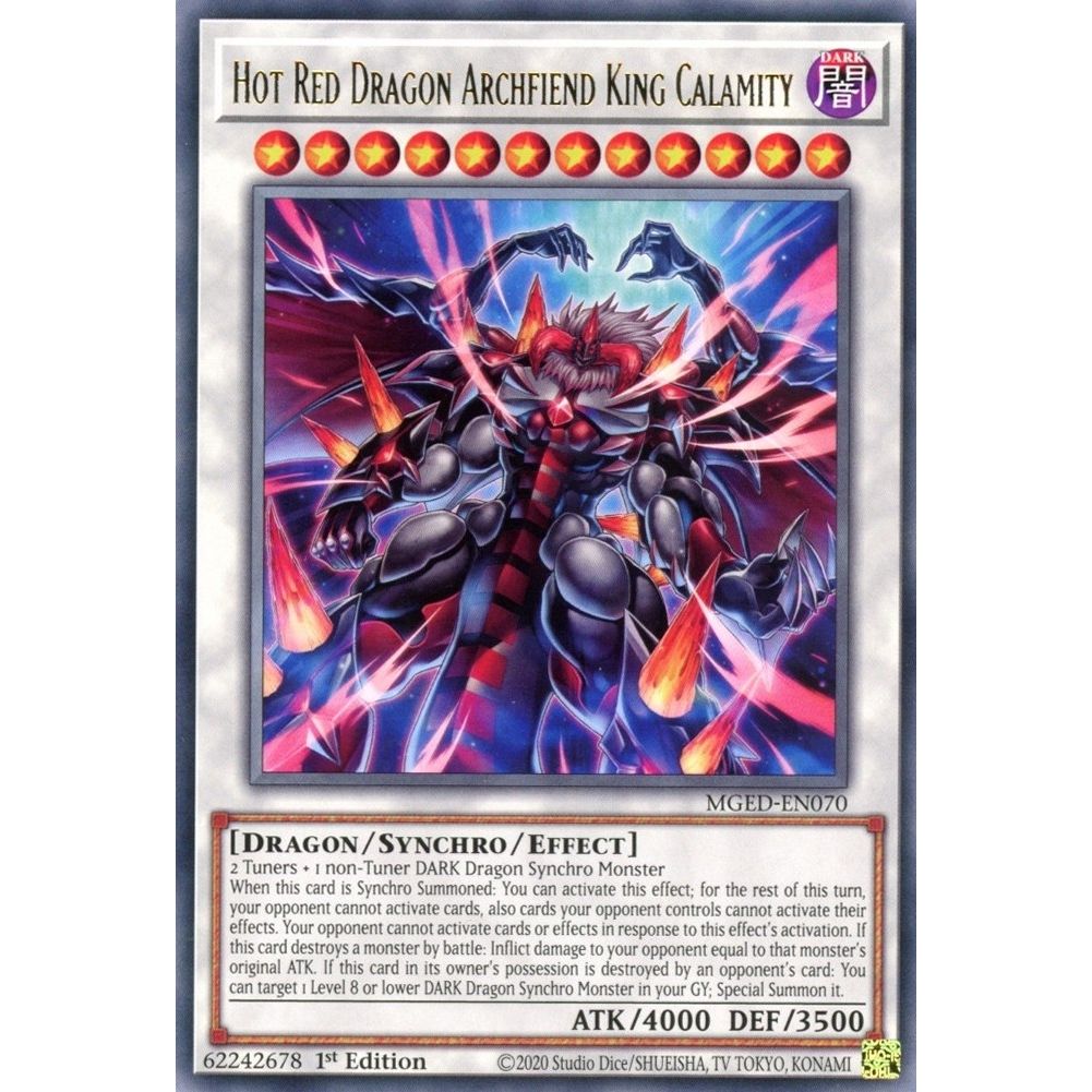 Image for Hot Red Dragon Archfiend King Calamity (MGED-EN070) (MGED) - YuGiOh