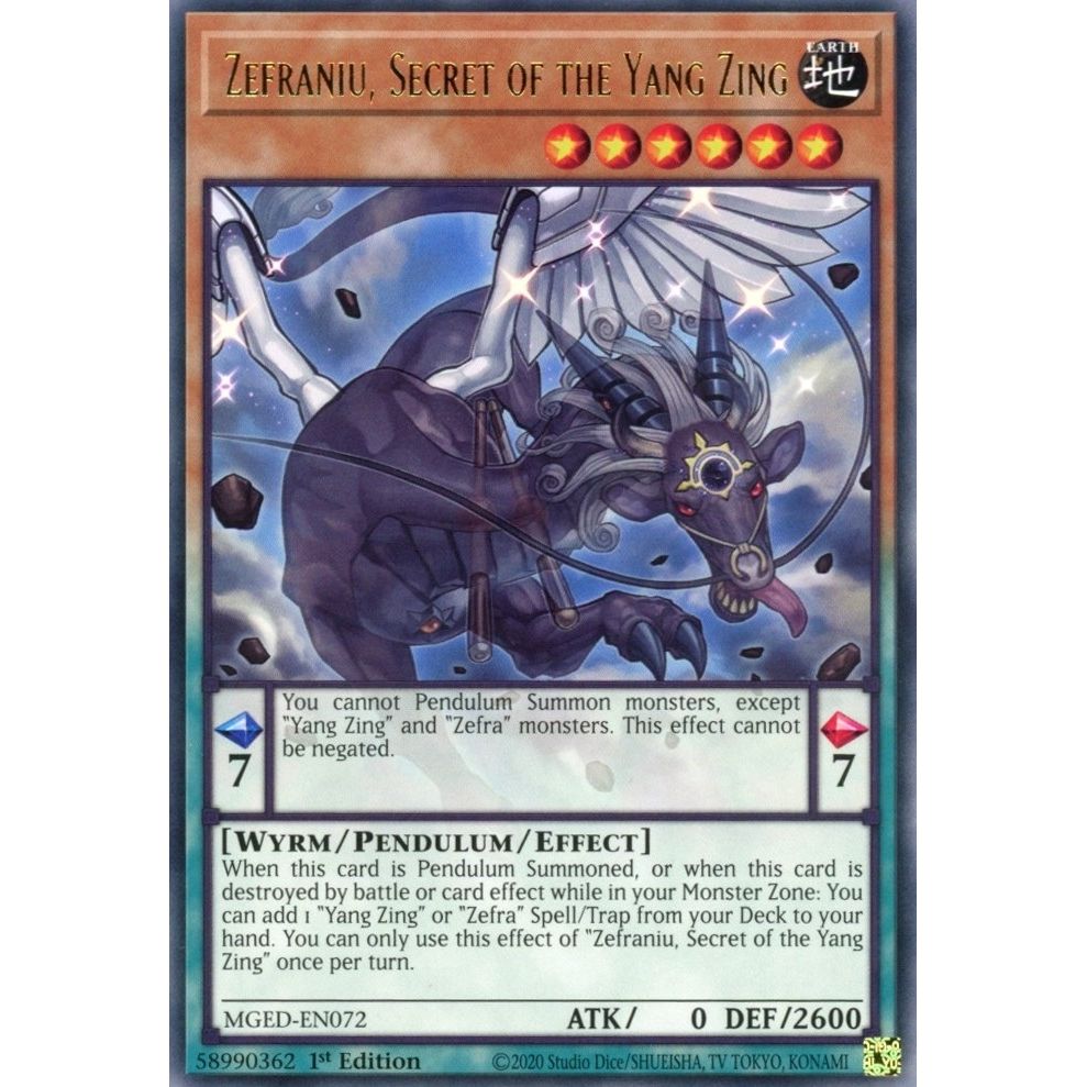 Image for Zefraniu, Secret of the Yang Zing (MGED-EN072) (MGED) - YuGiOh