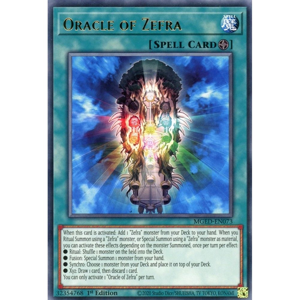 Image for Oracle of Zefra (MGED-EN073) (MGED) - YuGiOh
