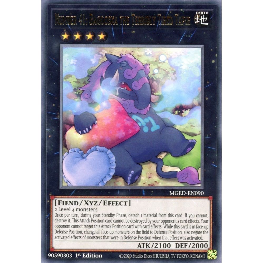 Image for Number 41: Bagooska the Terribly Tired Tapir (MGED-EN090) (MGED) - YuGiOh