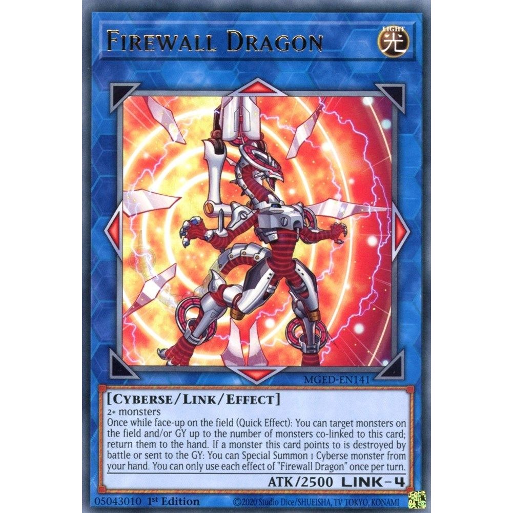 Image for Firewall Dragon (Red Alternate Art) (MGED-EN141) (MGED) - YuGiOh