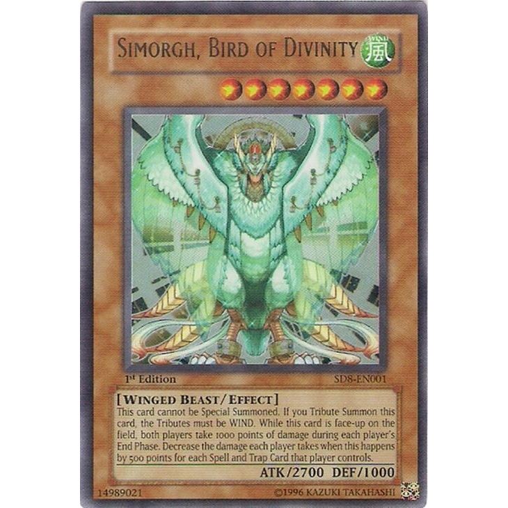 Image for Simorgh, Bird of Divinity (SD8-EN001) - YuGiOh