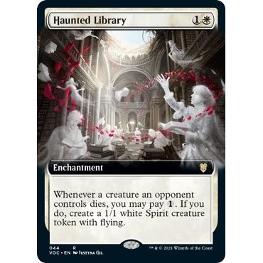 Image for Haunted Library (Extended Art) (44) (VOC) - Magic: The Gathering