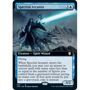 Image for Spectral Arcanist (Extended Art) (53) (VOC) - Magic: The Gathering
