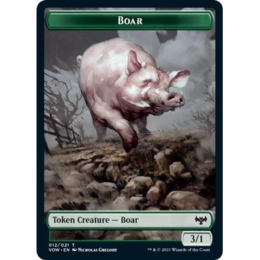 Image for Boar Token (12) (VOW) - Magic: The Gathering