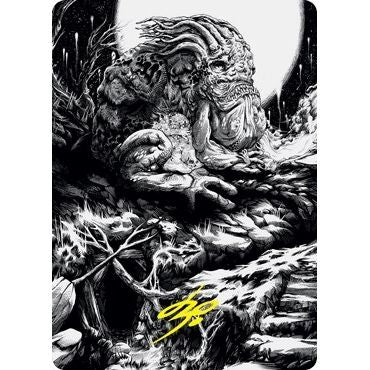 Image for Grolnok, the Omnivore Art Card (Gold-Stamped Signature) (77) (ASVOW) - Magic: The Gathering