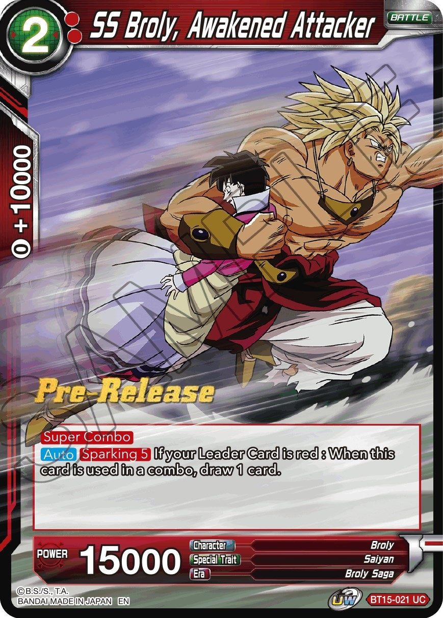 Image for SS Broly, Awakened Attacker (BT15-021) (DBS-B15PRE) - Dragon Ball Super: Masters