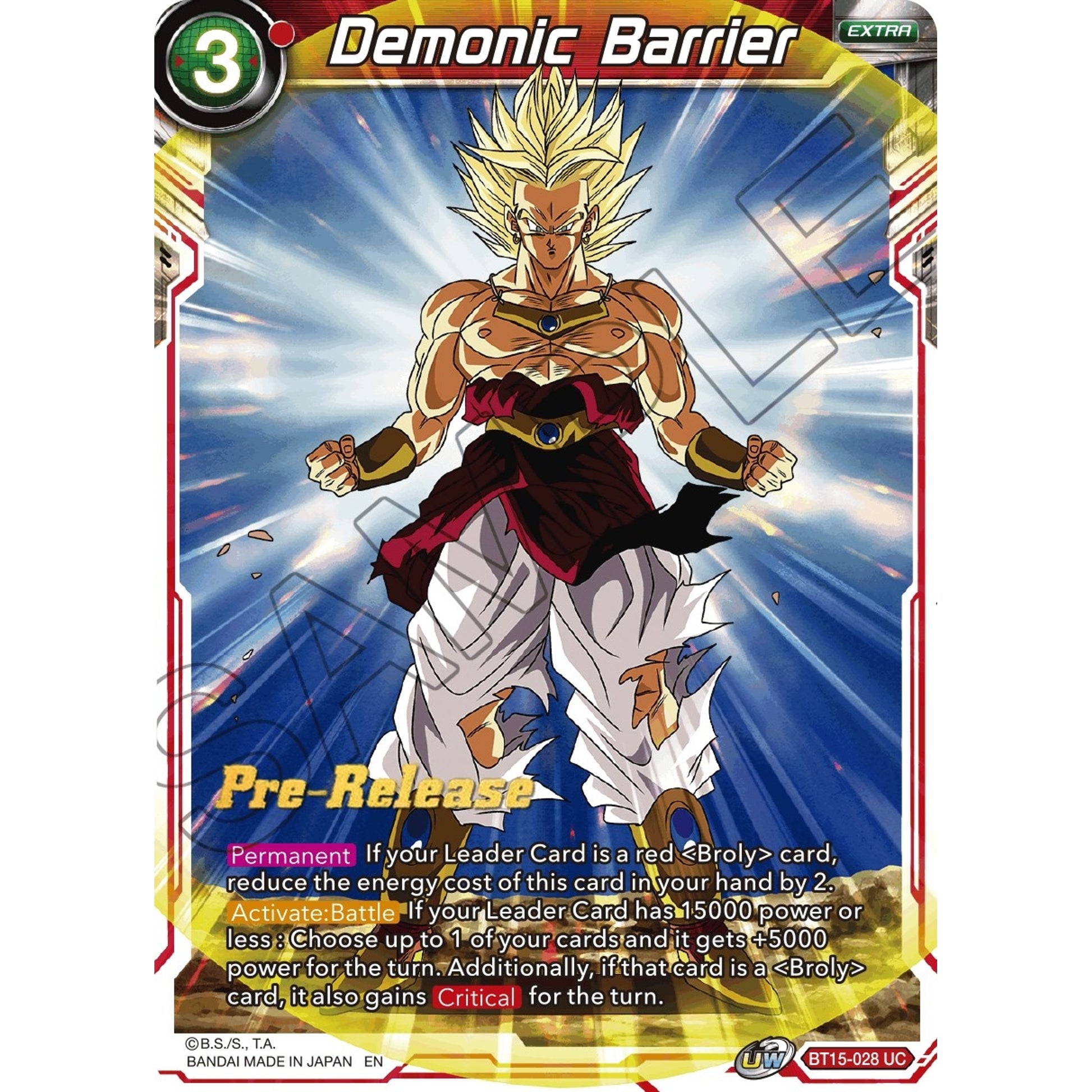 Image for Demonic Barrier (BT15-028) (DBS-B15PRE) - Dragon Ball Super: Masters
