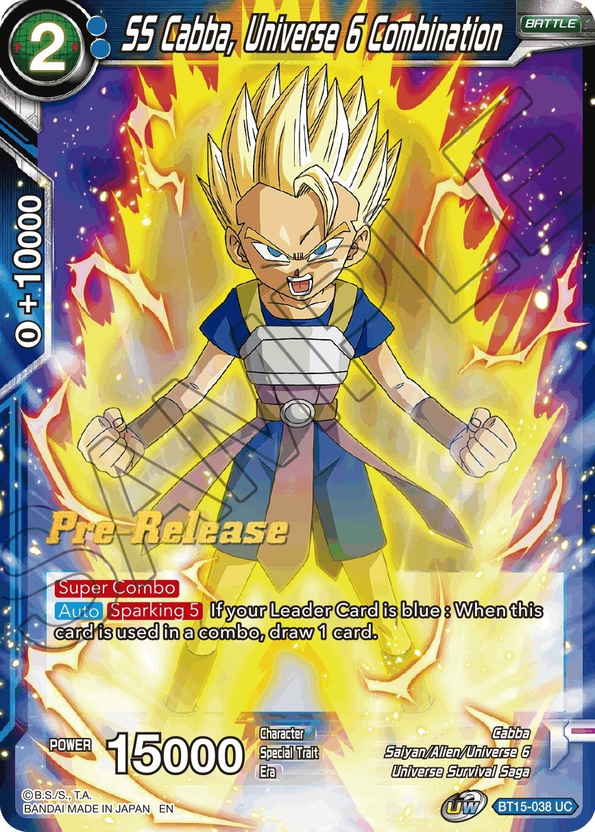 Image for SS Cabba, Universe 6 Combination (BT15-038) (DBS-B15PRE) - Dragon Ball Super: Masters