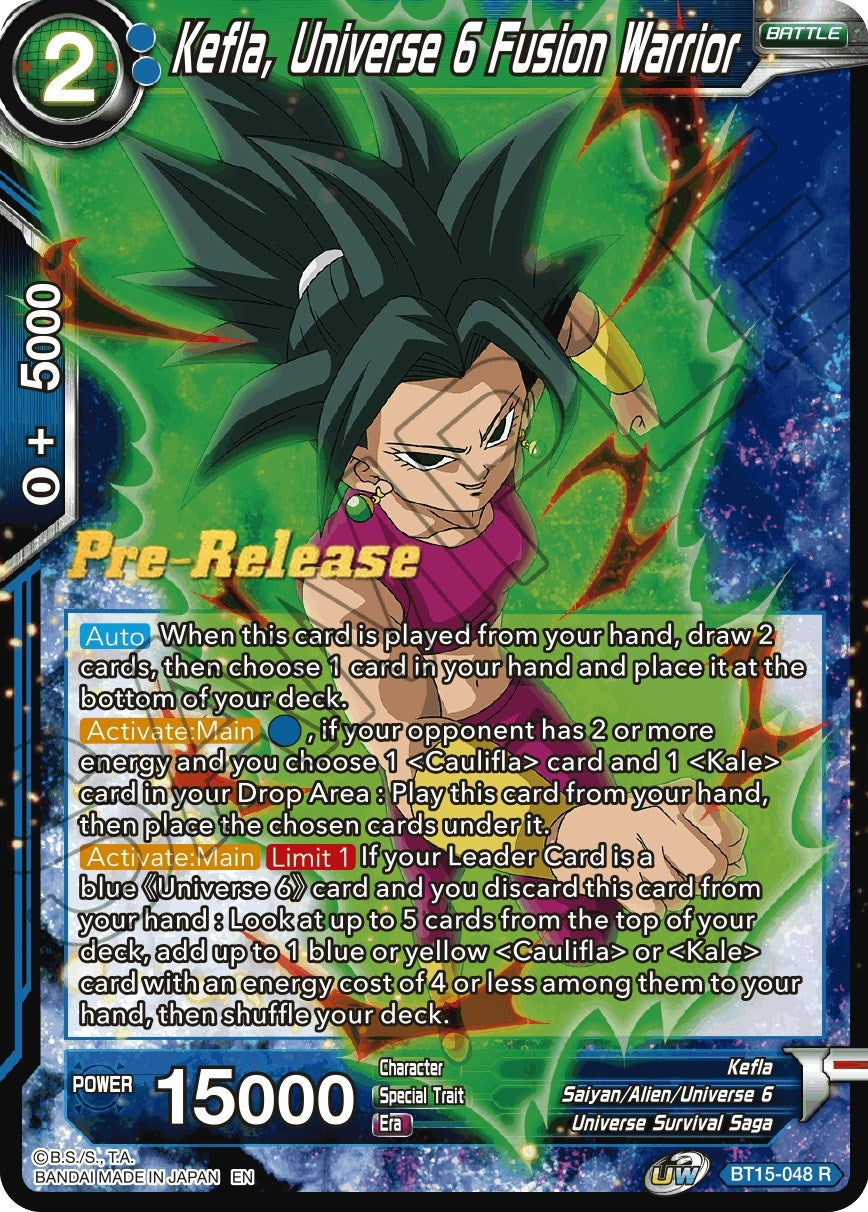 Image for Kefla, Universe 6 Fusion Warrior (BT15-048) (DBS-B15PRE) - Dragon Ball Super: Masters