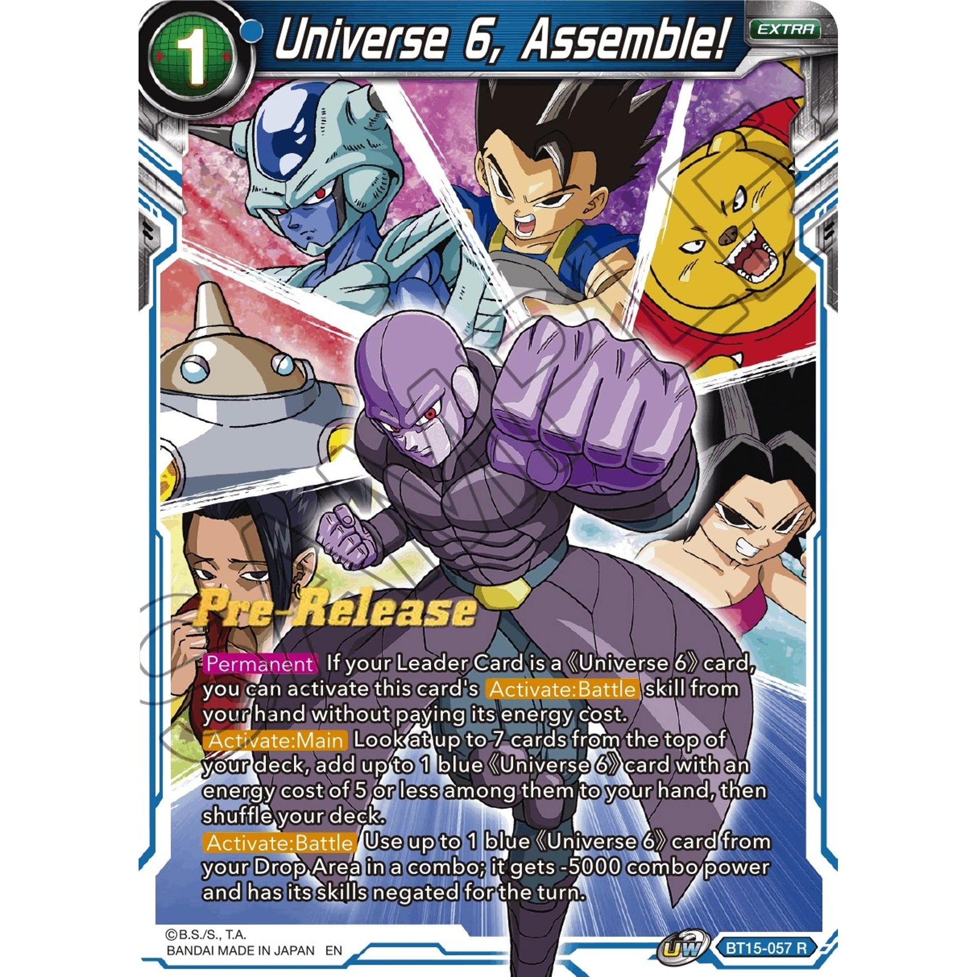 Image for Universe 6, Assemble! (BT15-057) (DBS-B15PRE) - Dragon Ball Super: Masters