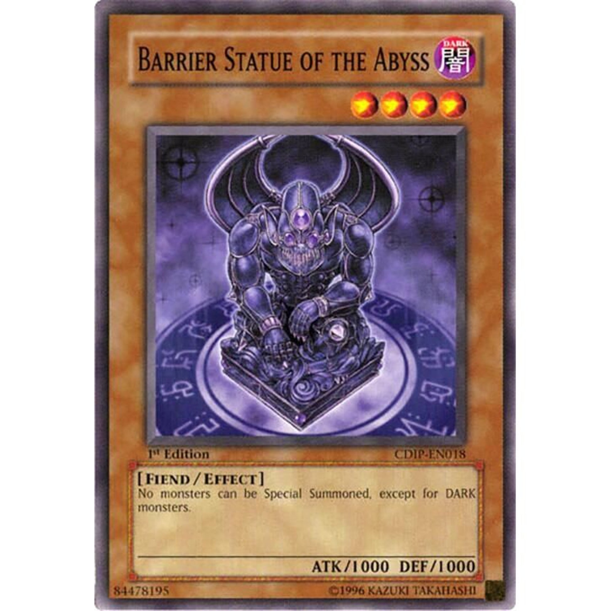 Image for Barrier Statue of the Abyss (CDIP-EN018) (CDIP) - YuGiOh