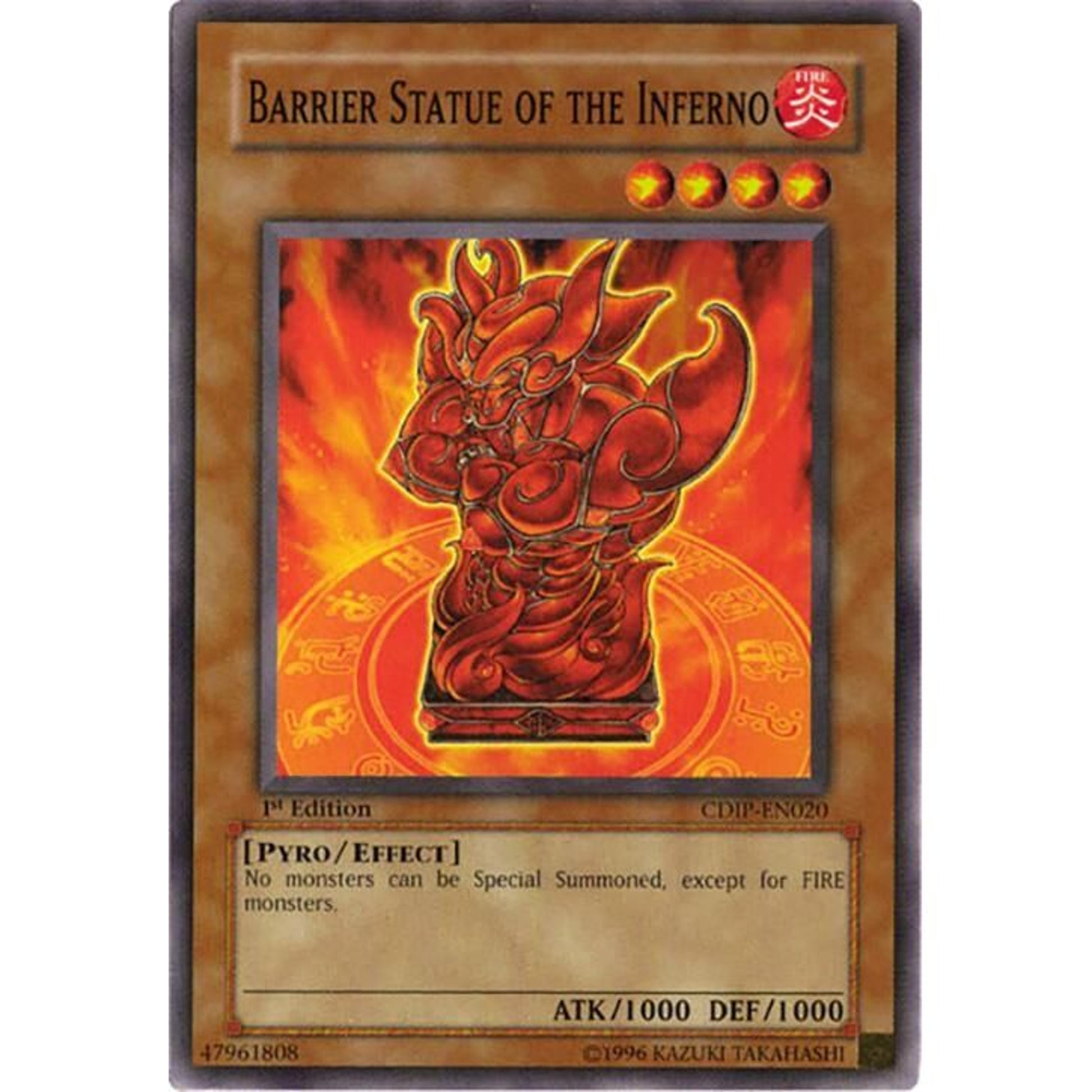 Image for Barrier Statue of the Inferno (CDIP-EN020) (CDIP) - YuGiOh