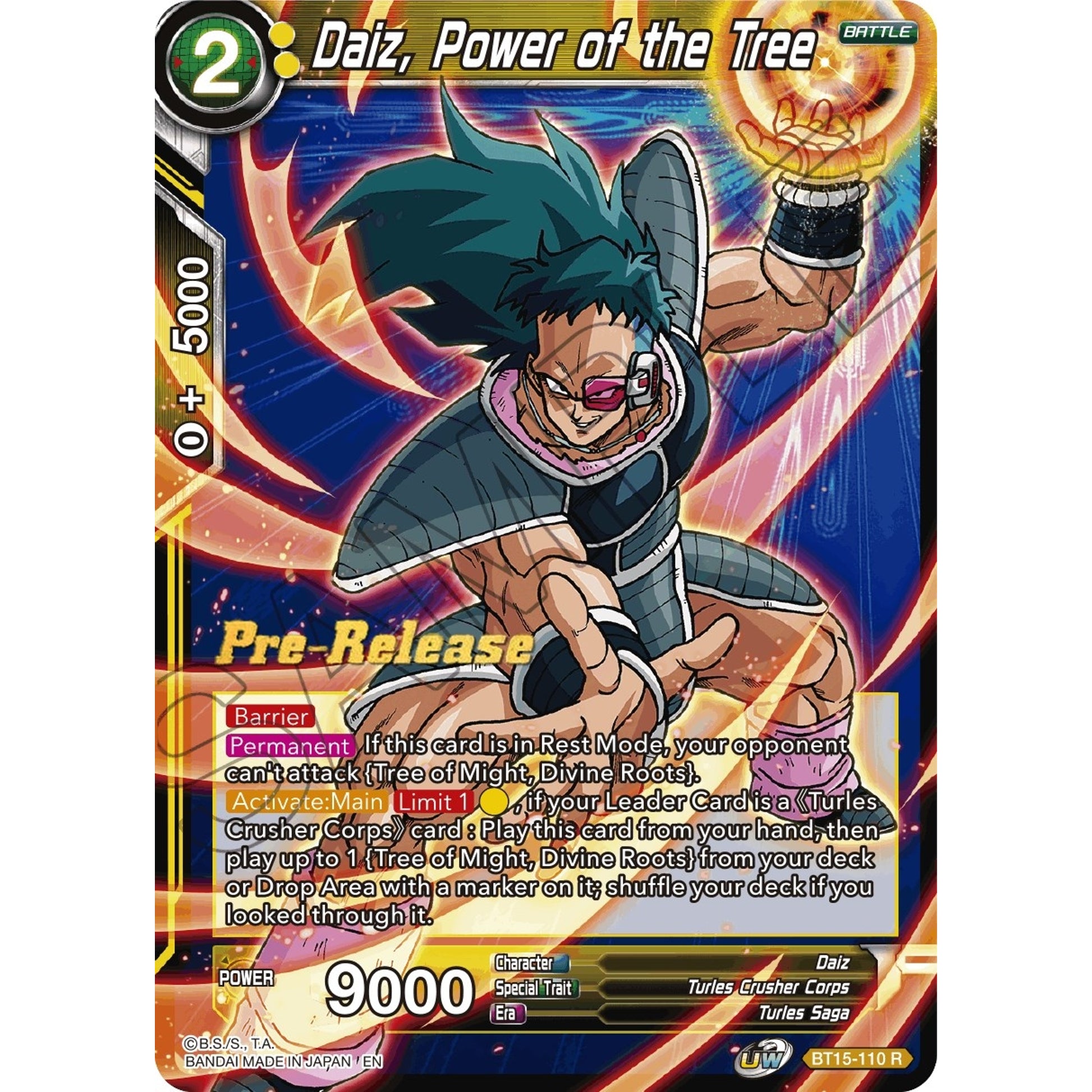 Image for Daiz, Power of the Tree (BT15-110) (DBS-B15PRE) - Dragon Ball Super: Masters