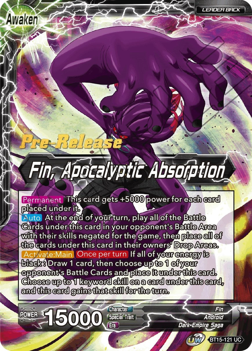 Image for Fin // Fin, Apocalyptic Absorption (BT15-121) (DBS-B15PRE) - Dragon Ball Super: Masters