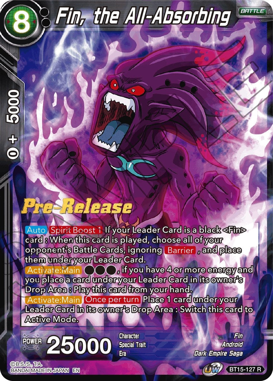 Image for Fin, the All-Absorbing (BT15-127) (DBS-B15PRE) - Dragon Ball Super: Masters