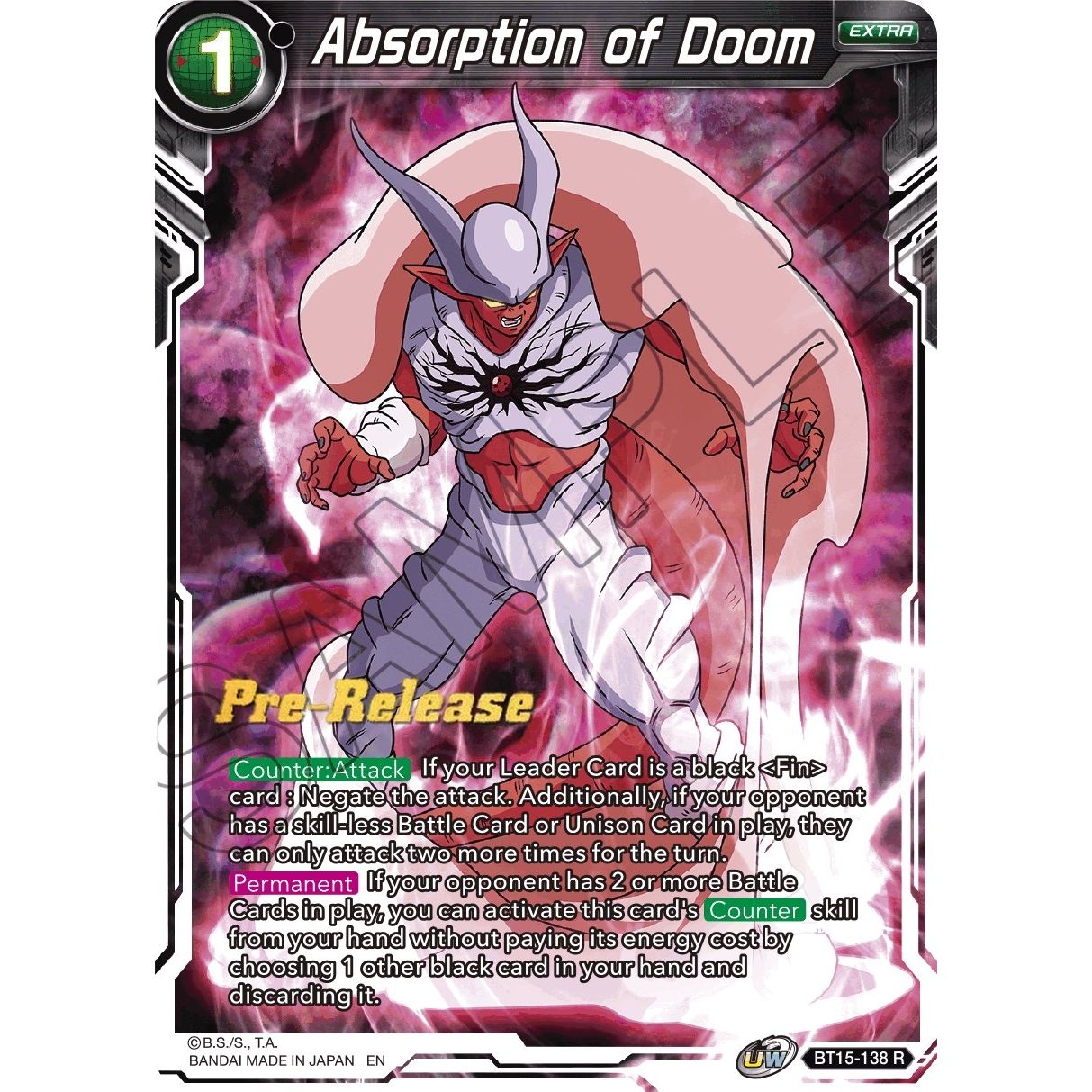 Image for Absorption of Doom (BT15-138) (DBS-B15PRE) - Dragon Ball Super: Masters