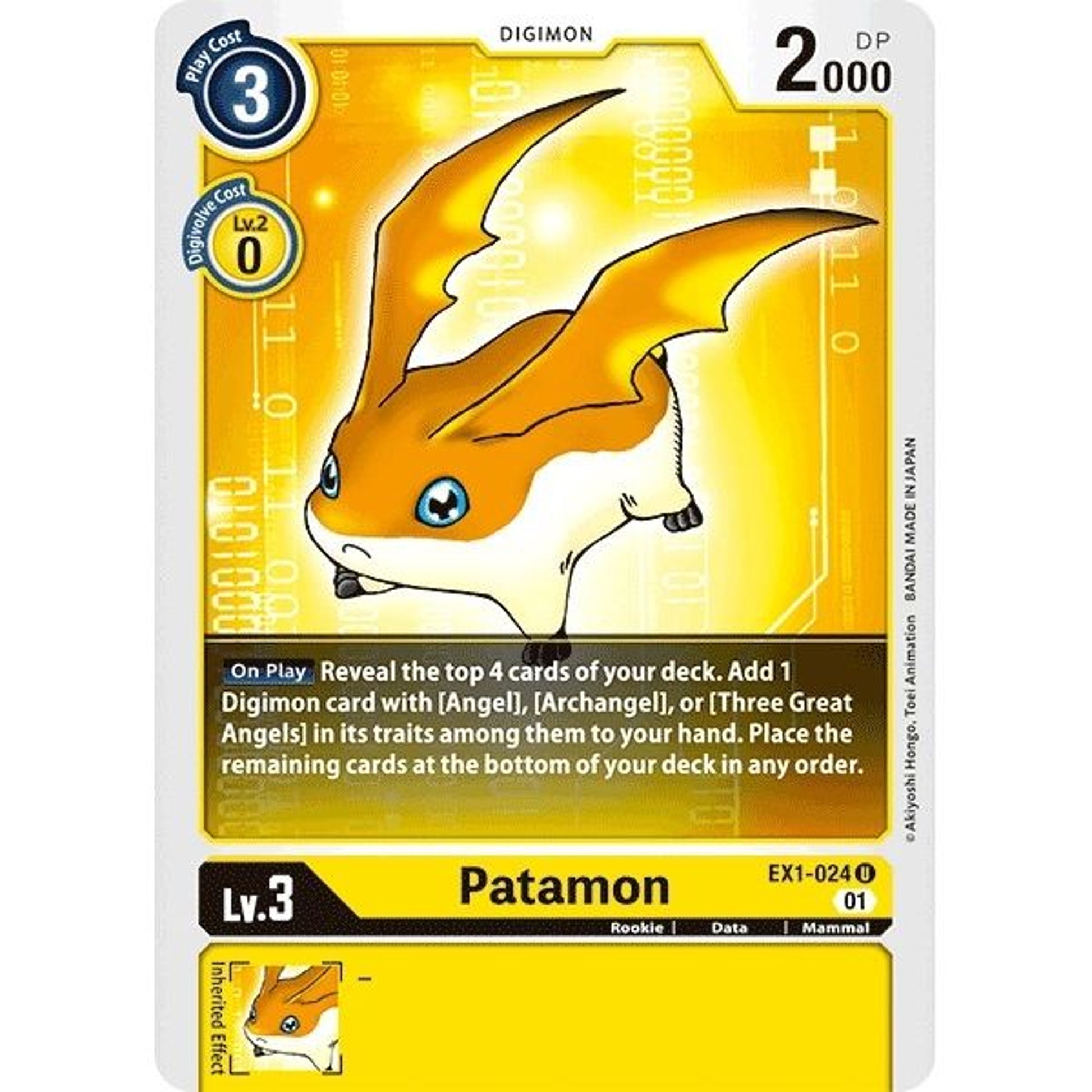 Image for Patamon (EX1-024 U) (EX01) - Digimon Card Game