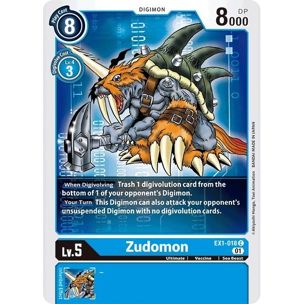 Image for Zudomon (EX1-018 C) (EX01) - Digimon Card Game