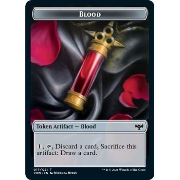 Image for Blood // Dragon Illusion Double-Sided Token (17 // 9) (VOW) - Magic: The Gathering