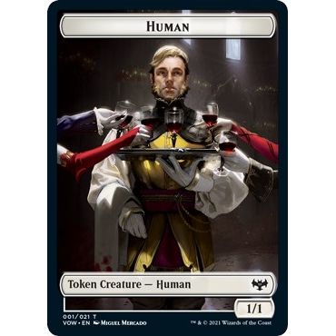 Image for Human (001) // Zombie (005) Double-Sided Token (1 // 5) (VOW) - Magic: The Gathering