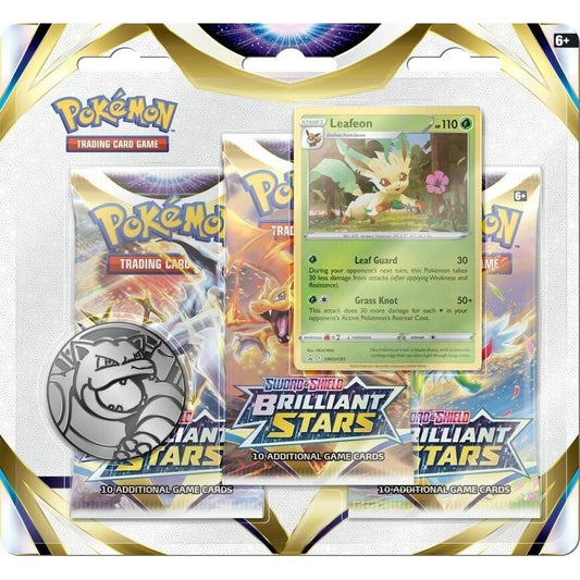 Image for Brilliant Stars 3 Pack Blister [Leafeon] - Pokemon