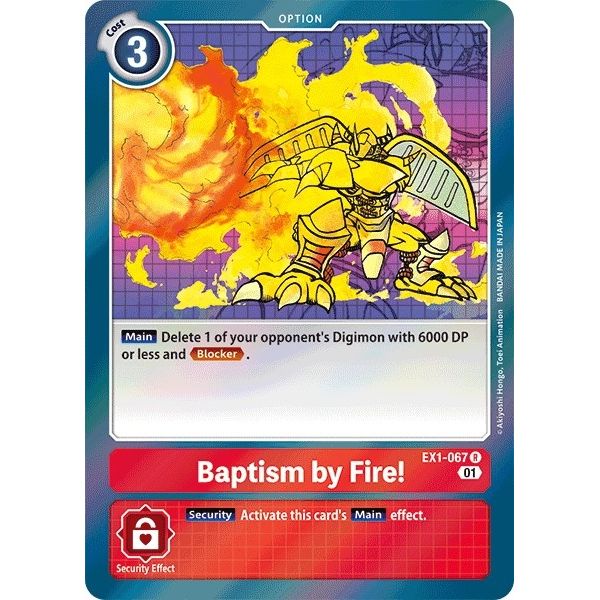 Image for Baptism by Fire! (EX1-067 R) (EX01) - Digimon Card Game