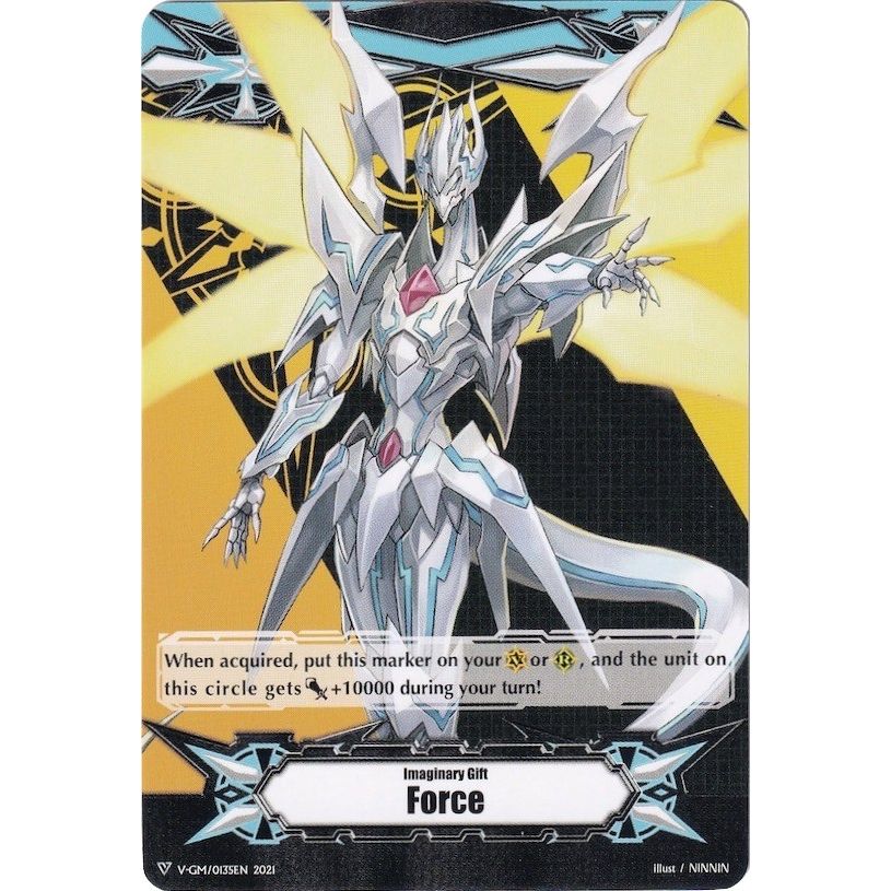 Image for Imaginary Gift [Force] // [Imaginary Gift [Force II] Double-sided Gift Marker - Seeker, Thing Saver Dragon (V-GM2/0080EN 2021) (V-GM) - Cardfight Vanguard