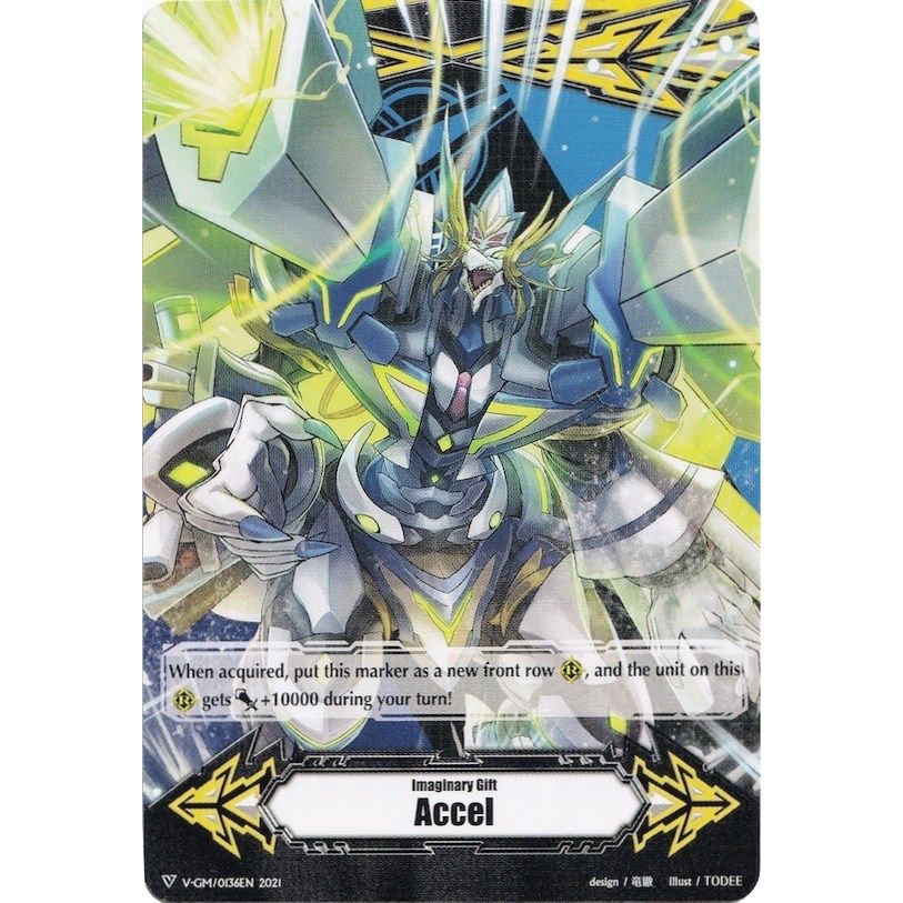 Image for Imaginary Gift [Accel] // [Imaginary Gift [Accel II] Double-sided Gift Marker - Blue Wave Dragon, Tetra-drive Dragon (V-GM/0081EN 2021) (V-GM) - Cardfight Vanguard