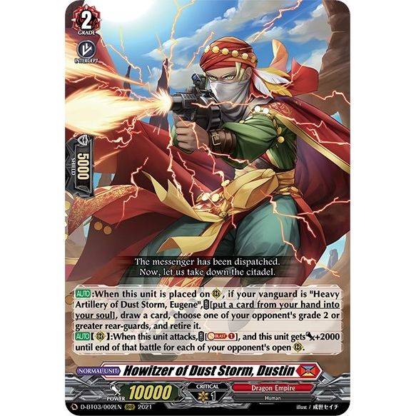 Image for Howitzer of Dust Storm, Dustin (D-BT03/002EN) (D-BT03) - Cardfight Vanguard