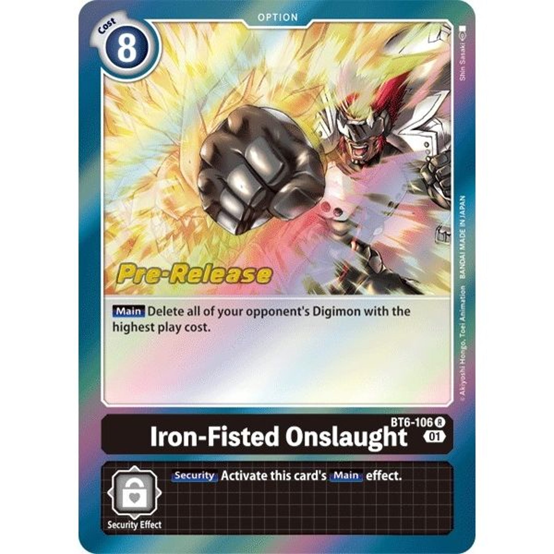 Image for Iron-Fisted Onslaught (BT6-106 R) (BT06_PR) - Digimon Card Game