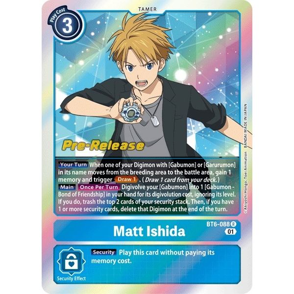 Image for Matt Ishida (BT6-088 R) (BT06_PR) - Digimon Card Game