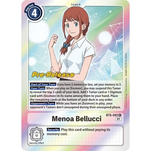 Image for Menoa Bellucci (BT6-092 R) (BT06_PR) - Digimon Card Game