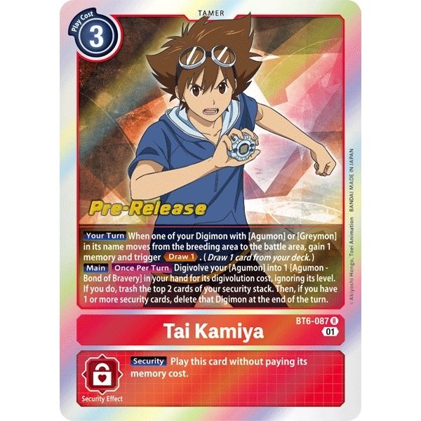Image for Tai Kamiya (BT6-087 R) (BT06_PR) - Digimon Card Game