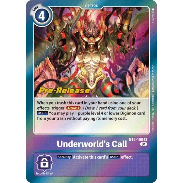 Image for Underworld's Call (BT6-108 R) (BT06_PR) - Digimon Card Game