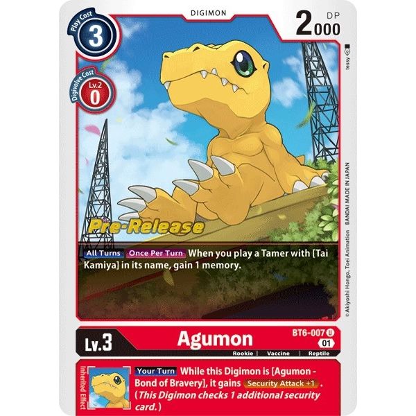 Image for Agumon (BT6-007 U) (BT06_PR) - Digimon Card Game