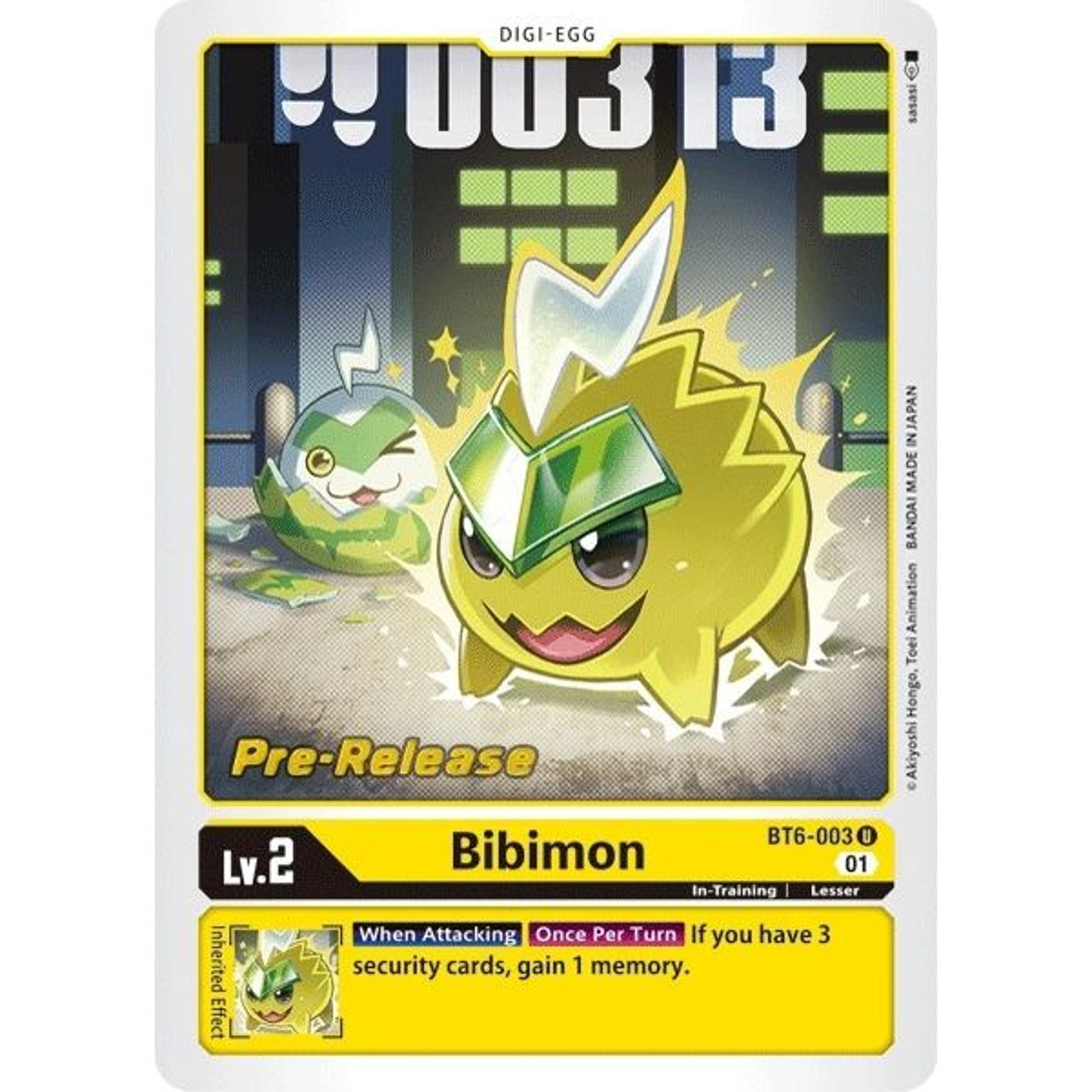 Image for Bibimon (BT6-003 U) (BT06_PR) - Digimon Card Game