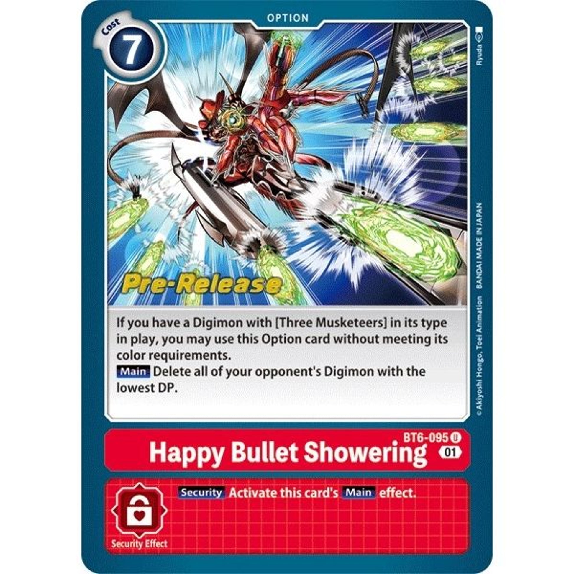 Image for Happy Bullet Showering (BT6-095 U) (BT06_PR) - Digimon Card Game